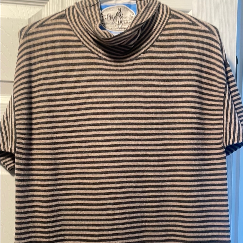 Striped Turtleneck Top Eileen Fisher